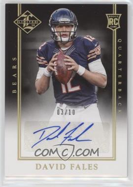 2014 Panini Limited - [Base] - Gold Spotlight #115 - Rookie Signatures - David Fales /10