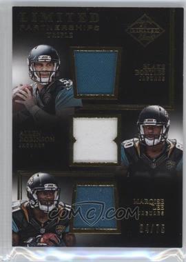 2014 Panini Limited - Limited Partnerships Triple Materials #LP3-JJ - Allen Robinson, Blake Bortles, Marqise Lee /75