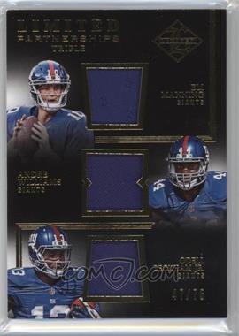 2014 Panini Limited - Limited Partnerships Triple Materials #LP3-NG - Andre Williams, Eli Manning, Odell Beckham Jr. /75