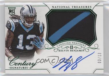 2014 Panini National Treasures - [Base] - Century Numbers #275 - Rookie Patch Century Materials Signatures - Kelvin Benjamin /13