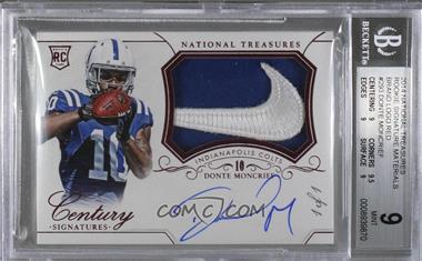 2014 Panini National Treasures - [Base] - Red Brand Logos #293 - Rookie Patch Century Materials Signatures - Donte Moncrief /1 [BGS 9 MINT]