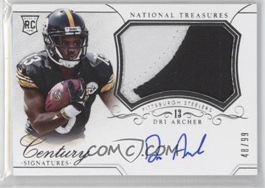 2014 Panini National Treasures - [Base] #310 - Rookie Patch Century Materials Signatures - Dri Archer /99