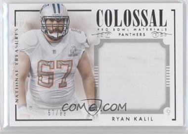 2014 Panini National Treasures - Colossal Pro Bowl Materials #CPB-RK - Ryan Kalil /99