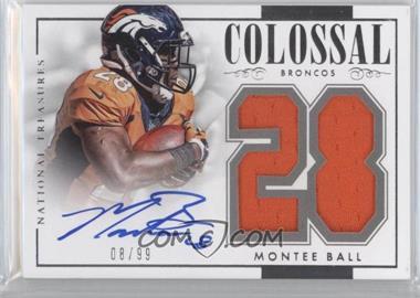2014 Panini National Treasures - Colossal Signatures - Jersey Numbers #CJS-MB - Montee Ball /99