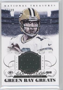 2014 Panini National Treasures - Green Bay Greats Memorabilia #LL-AR - Aaron Rodgers /99