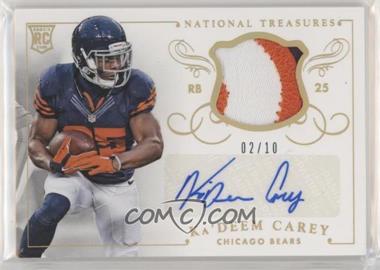 2014 Panini National Treasures - Materials Signatures - Gold #MS-KC - Ka'Deem Carey /10