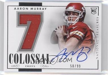 2014 Panini National Treasures - Rookie Colossal Signatures - Jersey Numbers #RCN-AM - Aaron Murray /99