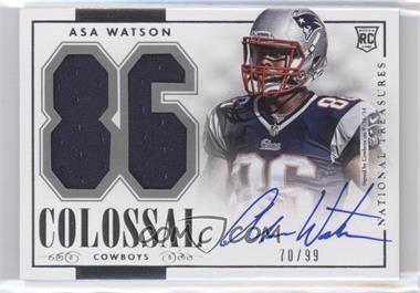 2014 Panini National Treasures - Rookie Colossal Signatures - Jersey Numbers #RCN-AW - Asa Watson /99