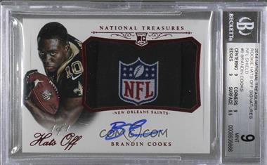 2014 Panini National Treasures - Rookie Hats Off Signatures - NFL Shields #HO-BC - Brandin Cooks /1 [BGS 9 MINT]