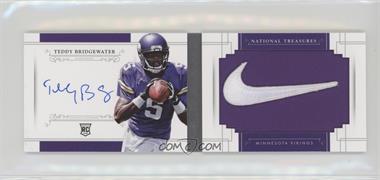 2014 Panini National Treasures - Rookie Jumbo Signature Booklets - Brand Logos #RJ-TB - Teddy Bridgewater /1