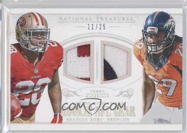 2014 Panini National Treasures - Rookie NFL Gear Combo Player Materials - Prime #RGC-CB - Bradley Roby, Carlos Hyde /25