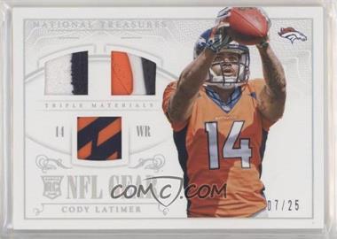 2014 Panini National Treasures - Rookie NFL Gear Materials - Triple Prime #RGD-CL - Cody Latimer /25