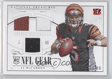 2014 Panini National Treasures - Rookie NFL Gear Materials - Triple #RGD-AJ - AJ McCarron /99