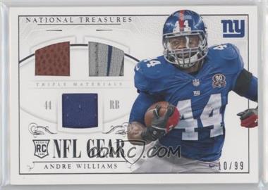 2014 Panini National Treasures - Rookie NFL Gear Materials - Triple #RGD-AW - Andre Williams /99