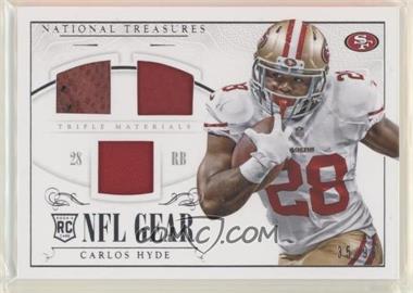 2014 Panini National Treasures - Rookie NFL Gear Materials - Triple #RGD-CH - Carlos Hyde /99