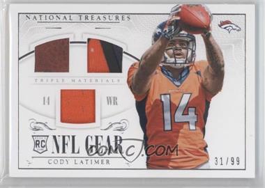 2014 Panini National Treasures - Rookie NFL Gear Materials - Triple #RGD-CL - Cody Latimer /99