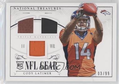 2014 Panini National Treasures - Rookie NFL Gear Materials - Triple #RGD-CL - Cody Latimer /99
