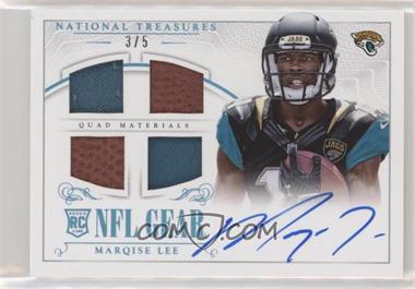 2014 Panini National Treasures - Rookie NFL Gear Materials Signatures - Quad #RGS-ML - Marqise Lee /5