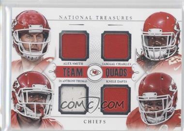 2014 Panini National Treasures - Team Quads #TQ-KAN - Alex Smith, Jamaal Charles, De'Anthony Thomas, Knile Davis /49