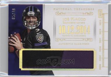 2014 Panini National Treasures - Timeline Materials - Names Prime #TM-JF - Joe Flacco /10