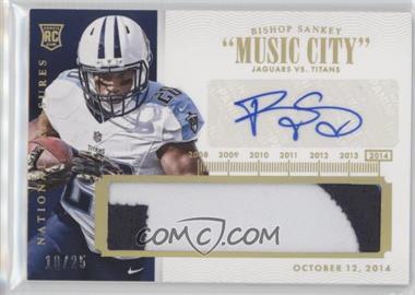 2014 Panini National Treasures - Timeline Materials Signatures - Team Nicknames Prime #TNM-BS - Bishop Sankey /25