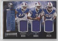 C.J. Spiller, EJ Manuel, Robert Woods #/25