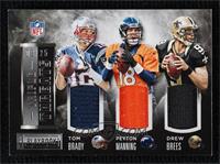 Drew Brees, Peyton Manning, Tom Brady #/25