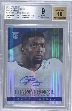 2014 Panini Prestige - [Base] - Extra Points Blue Signatures #275 - Rookie - Odell Beckham Jr. [BGS 9 MINT]