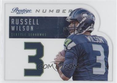 2014 Panini Prestige - Behind the Jersey Numbers #4 - Russell Wilson