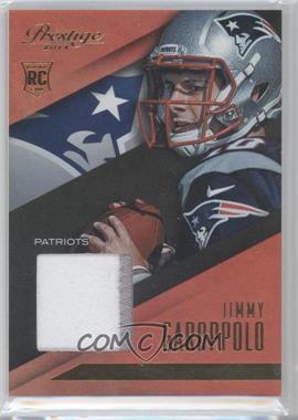 2014 Panini Prestige - Rookie Jumbo Jerseys - Patches Prime #JG - Jimmy Garoppolo