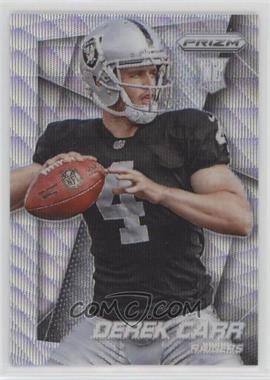 2014 Panini Prizm - [Base] - Light Blue Wave Prizm #257.1 - Derek Carr (Ball in Right Hand, Looking Left) /99