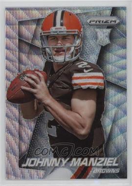 2014 Panini Prizm - [Base] - Light Blue Wave Prizm #287.1 - Johnny Manziel (Ball in Both Hands, Looking Forward) /99