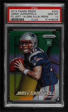 2014 Panini Prizm - [Base] - Neon Green & Yellow Prizm #243.1 - Jimmy Garoppolo (Both Hands on Ball, Facing Right) [PSA 10 GEM MT]