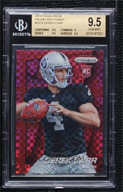 2014 Panini Prizm - [Base] - Red Power Prizm #257.1 - Derek Carr (Ball in Right Hand, Looking Left) /125 [BGS 9.5 GEM MINT]
