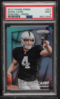 2014 Panini Prizm - [Base] - Silver Prizm #257.3 - Derek Carr (Pointing) [PSA 9 MINT]