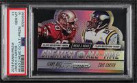 Cris Carter, Jerry Rice [PSA 10 GEM MT]