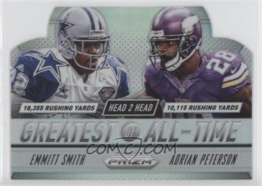 2014 Panini Prizm - Head to Head Greatest of All-Time - Silver Prizm #GOAT4 - Adrian Peterson, Emmitt Smith