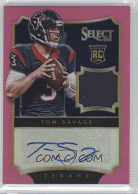 2014 Panini Select - [Base] - Fuchsia Prizm #208 - Rookie Autograph Jerseys - Tom Savage /35