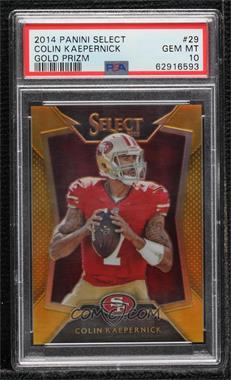 2014 Panini Select - [Base] - Gold Prizm #29 - Colin Kaepernick /10 [PSA 10 GEM MT]