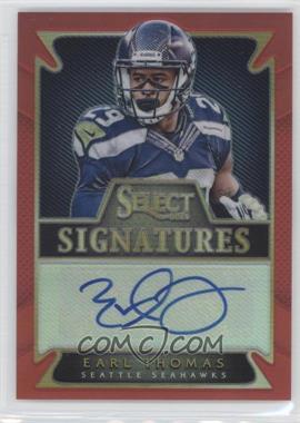 2014 Panini Select - Select Signatures - Red Prizm #SS-ET - Earl Thomas /20