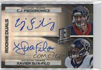 Rookie Dual Autographs - C.J. Fiedorowicz, Xavier Su'A-Filo #/5