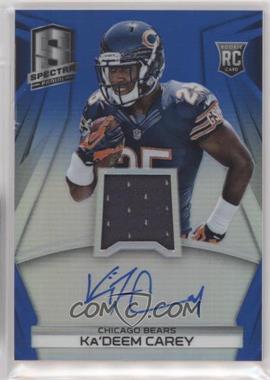 2014 Panini Spectra - [Base] - Blue Prizm #232 - Rookie Jersey Autographs - Ka'Deem Carey /49