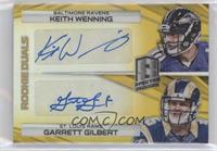 Rookie Dual Autographs - Garrett Gilbert, Keith Wenning #/25