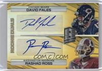 Rookie Dual Autographs - David Fales, Rashad Ross #/25