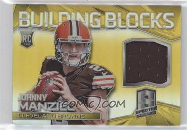 2014 Panini Spectra - Building Blocks Jerseys - Gold Prizm #BB-JM - Johnny Manziel /25 [Noted]