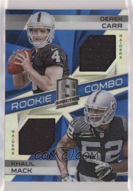 2014 Panini Spectra - Combo Rookie Jerseys - Blue Prizm #CR-DK - Derek Carr, Khalil Mack /49