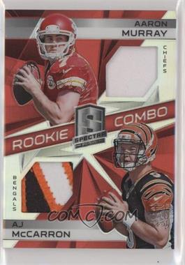 2014 Panini Spectra - Combo Rookie Jerseys - Red Prizm Patches #CR-AA - Aaron Murray, AJ McCarron /10