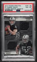 Derek Carr, Khalil Mack [PSA 8 NM‑MT] #/199