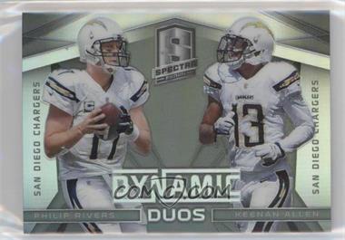 2014 Panini Spectra - Dynamic Duos - Black Prizm #19 - Keenan Allen, Philip Rivers /5