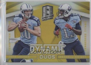 2014 Panini Spectra - Dynamic Duos - Gold Prizm #12 - Jake Locker, Kendall Wright /25